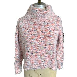 Warm & Cozy Lifestyle Confetti Fuzzy Turtle Neck Sweater